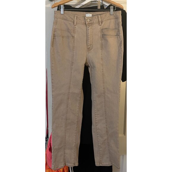 Tan Straight-Leg Jeans - Picture 1 of 5